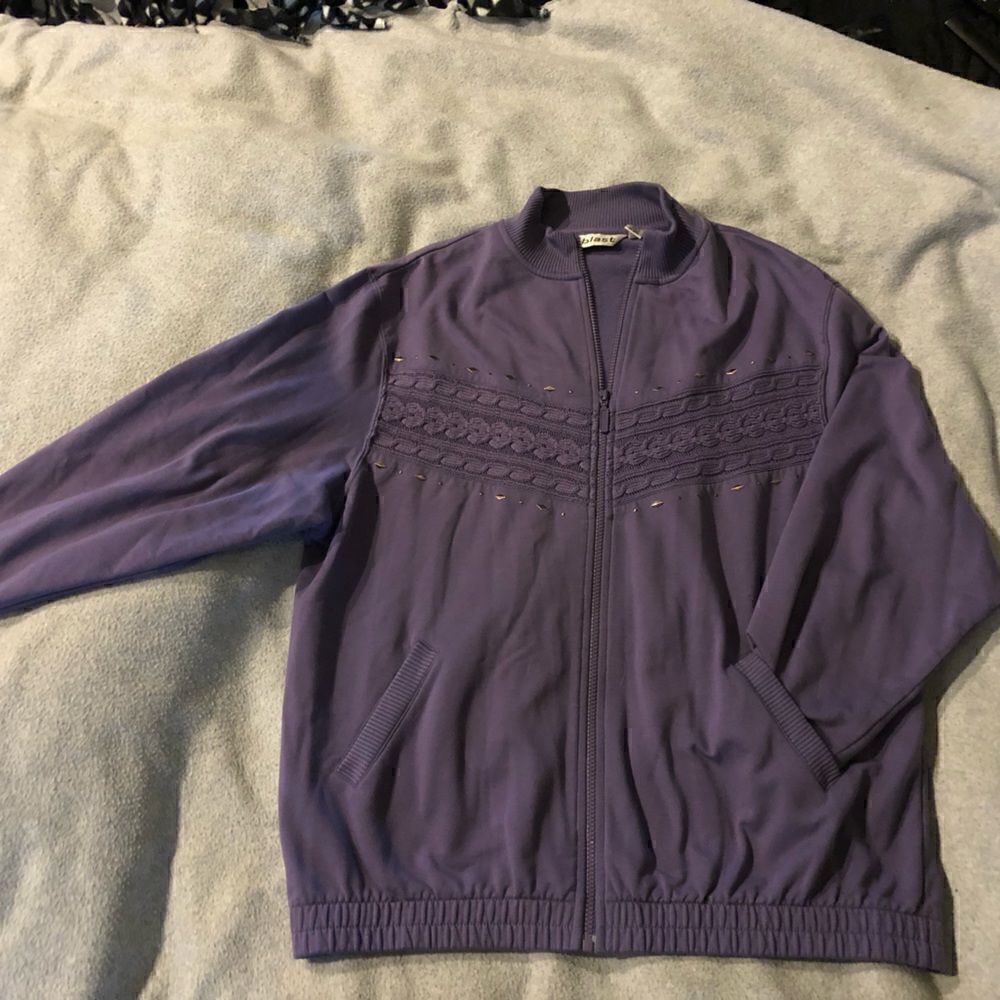 Purple Zip Up Sweater 